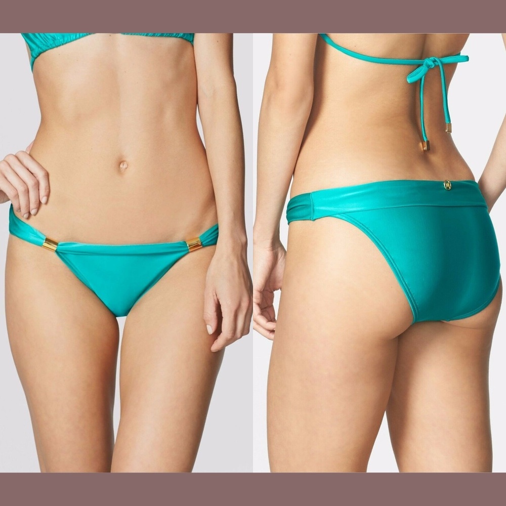 NEW VIX SWIMWEAR 'Bia' Bikini Bottoms Green/Blue [SZ XS ]‎